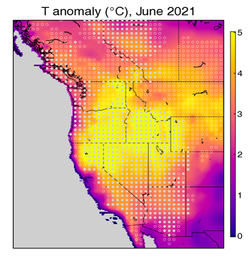 Spatial pattern of near-surface temperature anomaly of June 2021 relative to 1981–2020 over the western U.S.”>
</div>
</body></html>