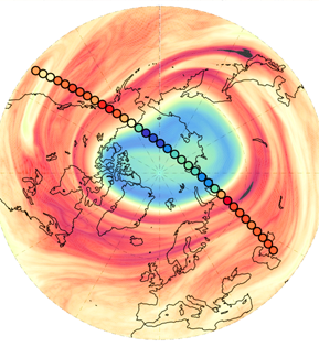 Visualization of the polar vortex
